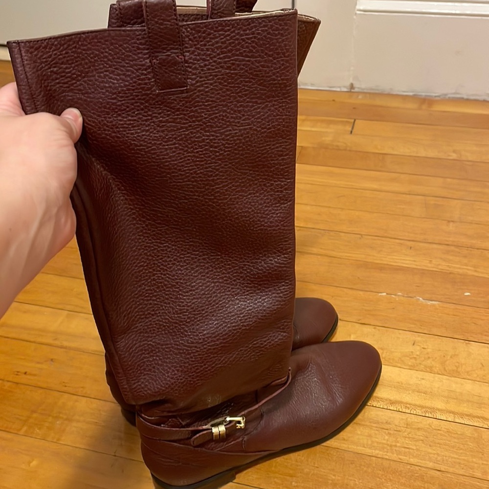 Excellent condition Ava & Aiden brown leather knee high boots, size 8.5